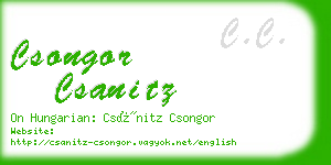 csongor csanitz business card